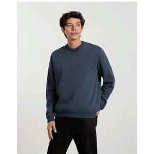 Everlane The Track Crewneck Sweatshirt Organic Cotton  faded blue men's 2Xl